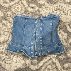 Denim corset